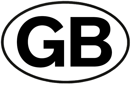 oval car sticker GB (ENGLISH)